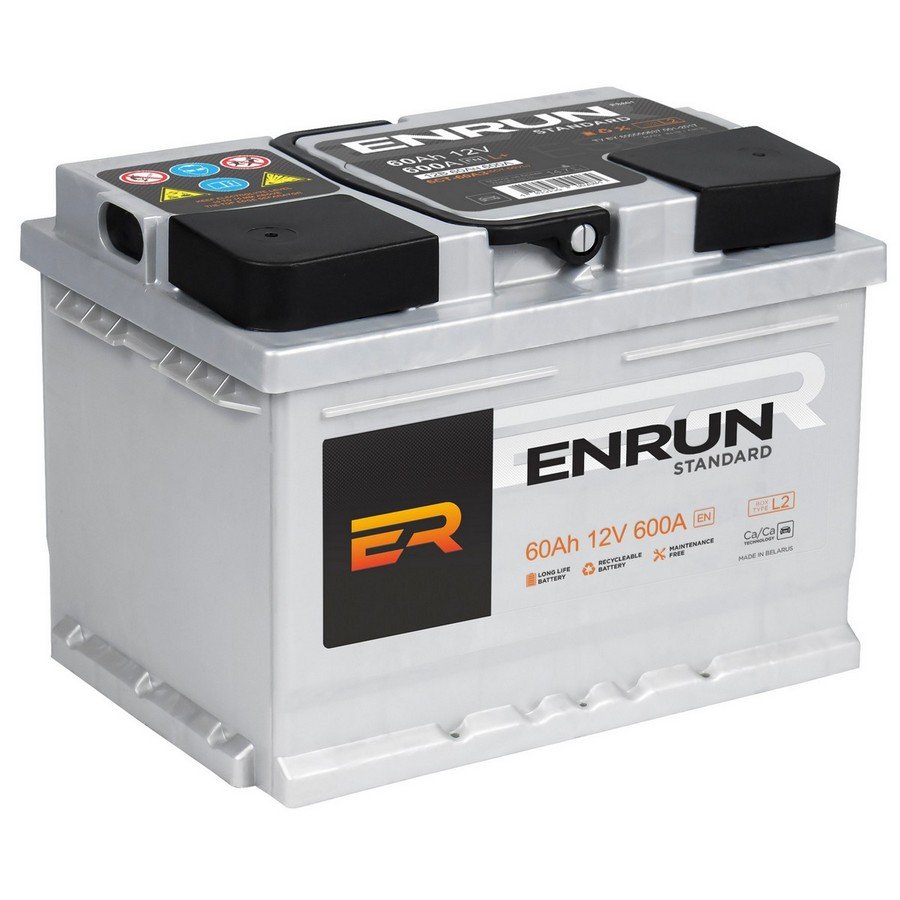 60 ENRUN Standart ЕВРО ES600 Аккумулятор залит/заряжен