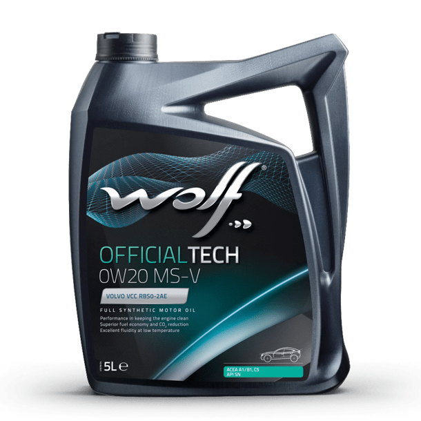 WOLF OFFICIALTECH 0W20 MS-V 5л синтетическое моторное масло