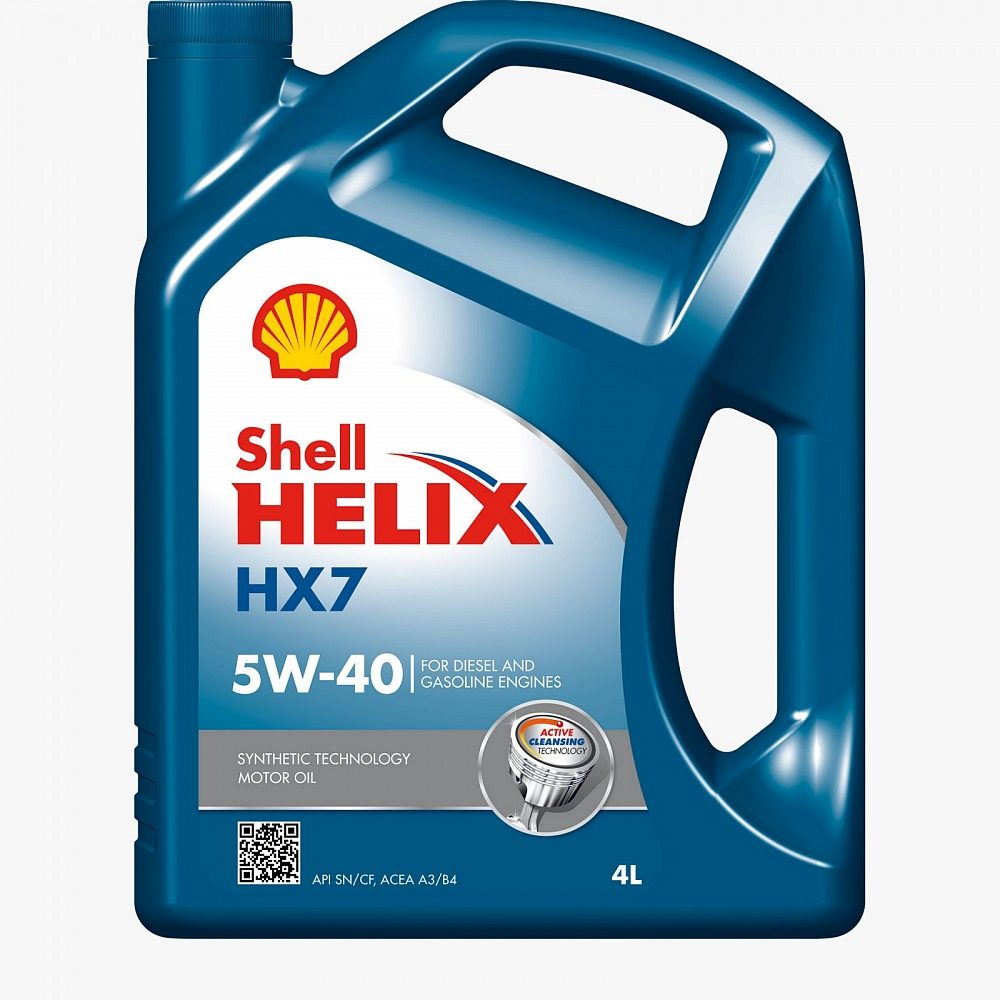 SHELL HELIX HX7 5w40 4L полусинтетическое моторное масло