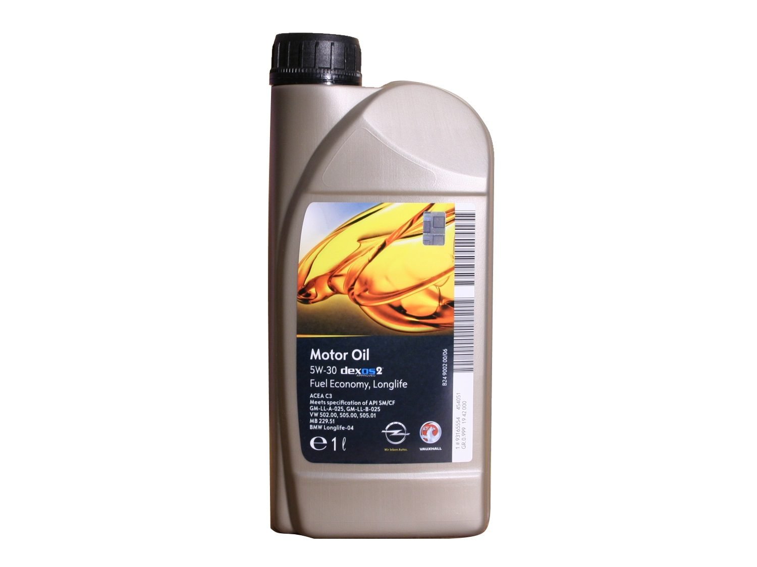 GM 5w30 Dexos2 1л синтетическое моторное масло