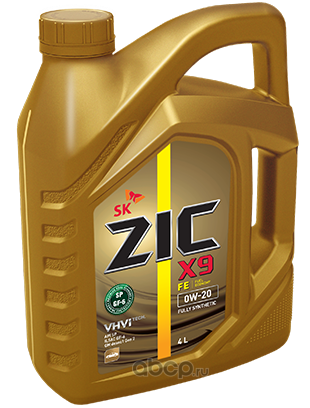 ZIC X9 FE 0W20 4L синтетическое моторное масло