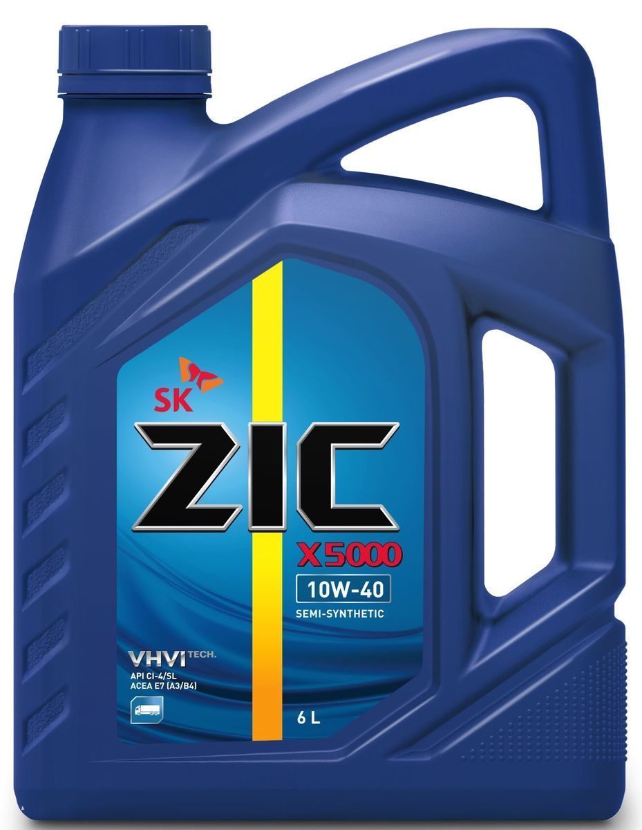 ZIC X5000 10w40 6L полусинтетическое моторное масло