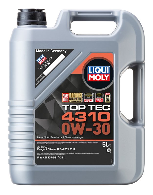 LIQUI MOLY "Top Tec 4310" 0W30 C2 5L синтетическое моторное масло 2362