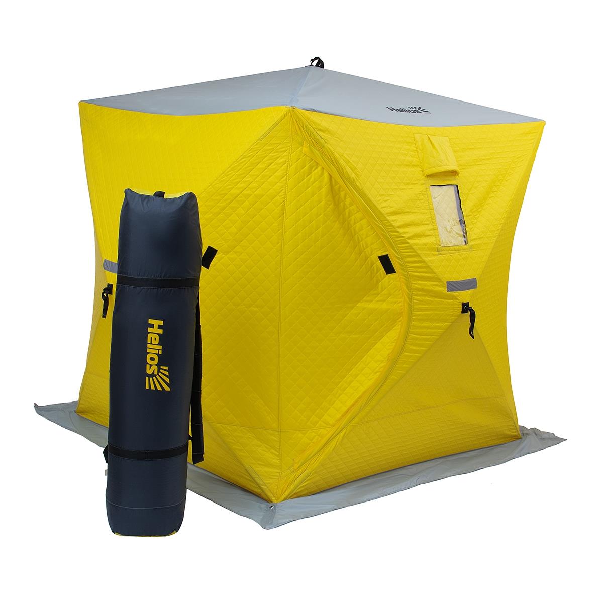 Палатка зимняя Куб 1,8х1,8 yellow/gray Helios