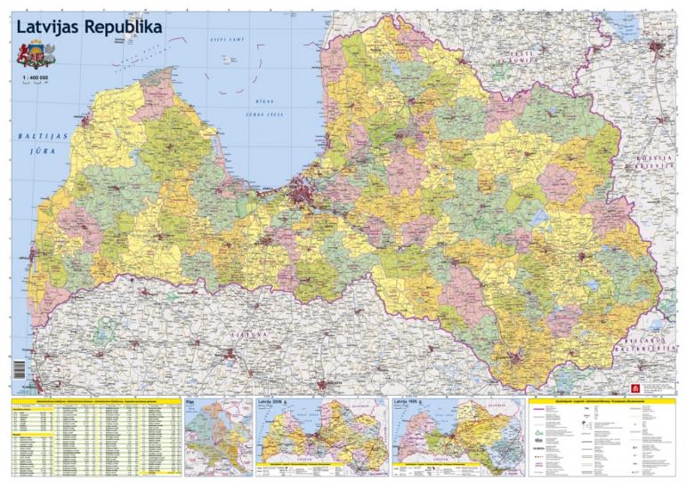 Карта Латвии 3450