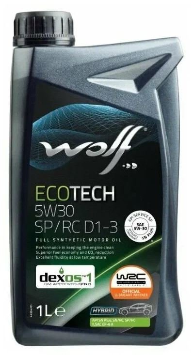 WOLF ECOTECH 5W30 SP/RC D1-3 1л синтетическое моторное масло