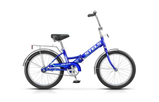 Велосипед колёса 20" складной STELS Pilot 310 Z011,  1 скорость,  рама сталь 13" (синий)