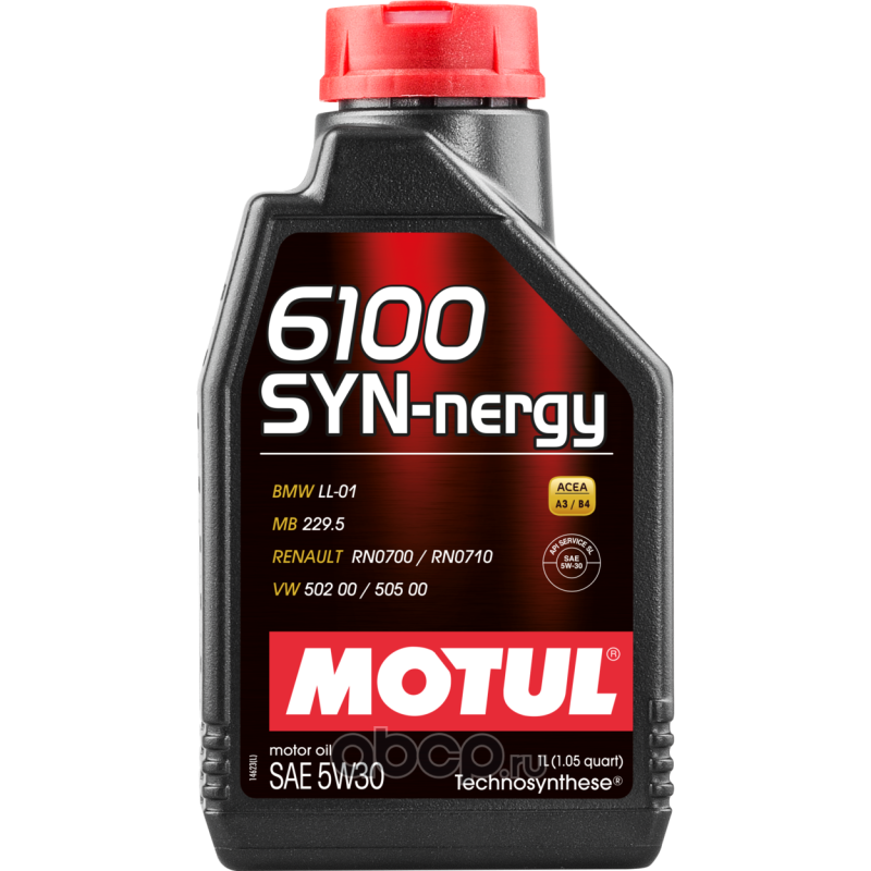 MOTUL 6100 Synergie+/Syn-nergy 5w30 1L масло моторное 107970