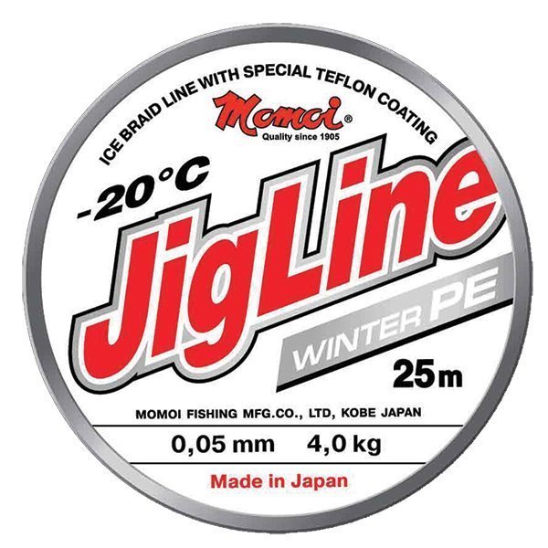 Шнур JigLine Winter 0,24 мм, 18 кг,25 м серый
