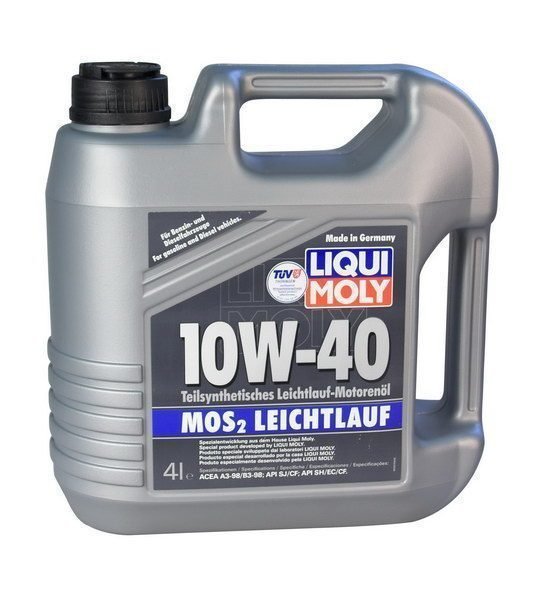 LIQUI MOLY "Leichtlauf MoS2" 10W40 4L полусинтетическое моторное масло с молибденом 1917
