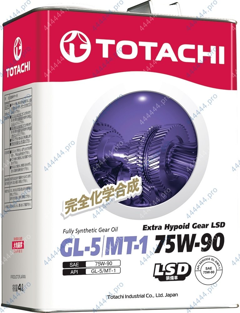 TOTACHI 75W90 Extra Hypoid Gear LSD GL-5/MT-1 4л синтетическое трансмиссионное масло