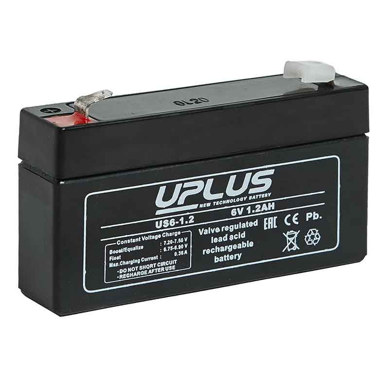 мото  6/1.2А UPLUS US6-1, 2 AGM Аккумулятор зал/зар.