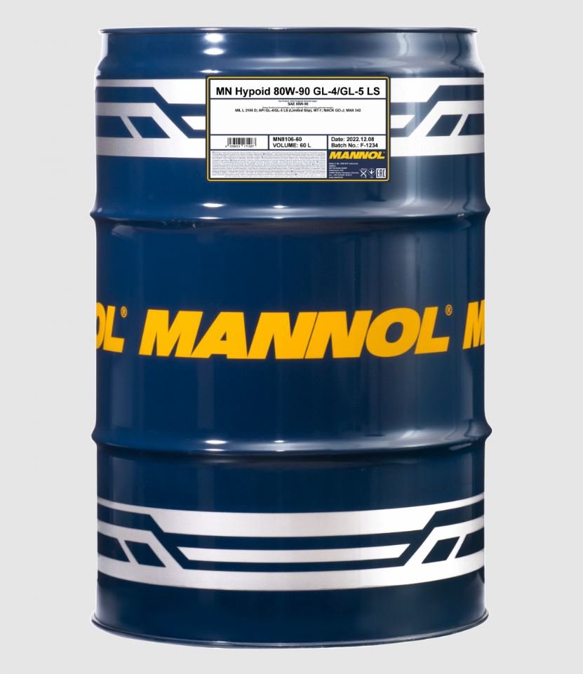 MANNOL Hypoid 80W90 GL-4/GL-5 LS 8106 60л трансмиссионное масло боченок