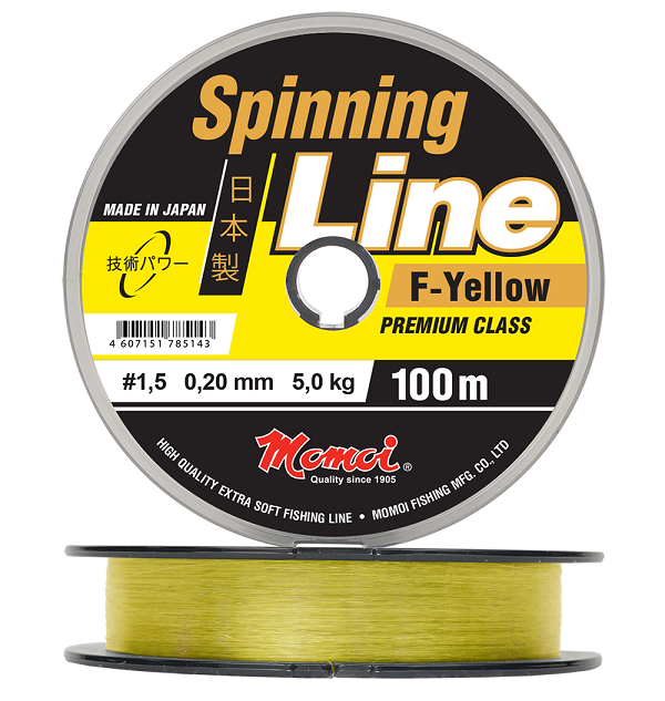 Леска Spinning Line F-Yellow 1, 00мм,  70 кг, 100 м, (шт.) флуоресцентная,  моток