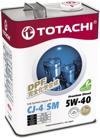 TOTACHI 5w40 Premium Diesel CJ-4/SM 4л синтетическое моторное масло