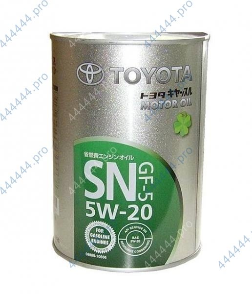 TOYOTA MOTOR OIL 5w20 SN/GF-5 1л 08880-10606 синтетическое моторное масло