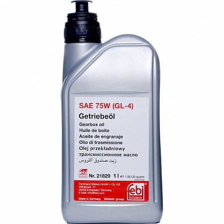 FEBI Gear box Oil синтетическое 75W 1л 21829 трансмиссионное масло