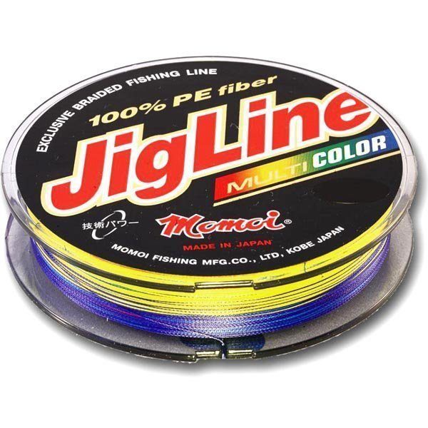 Шнур JigLine Multicolor  0,24 мм,  18,0 кг, 100 м 5 цветов по 10м.