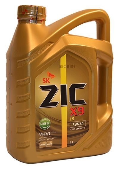 ZIC X9 LS DIESEL 5W40 4L синтетическое моторное масло