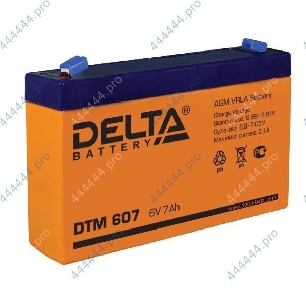 мото  6/7А DELTA DTM607 AGM  Аккумулятор зал/зар.