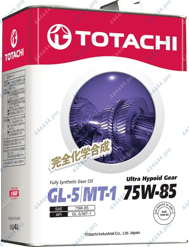 TOTACHI 75W85 Ultra Hypoid Gear GL-5/MT-1 4л синтетическое трансмиссионное масло