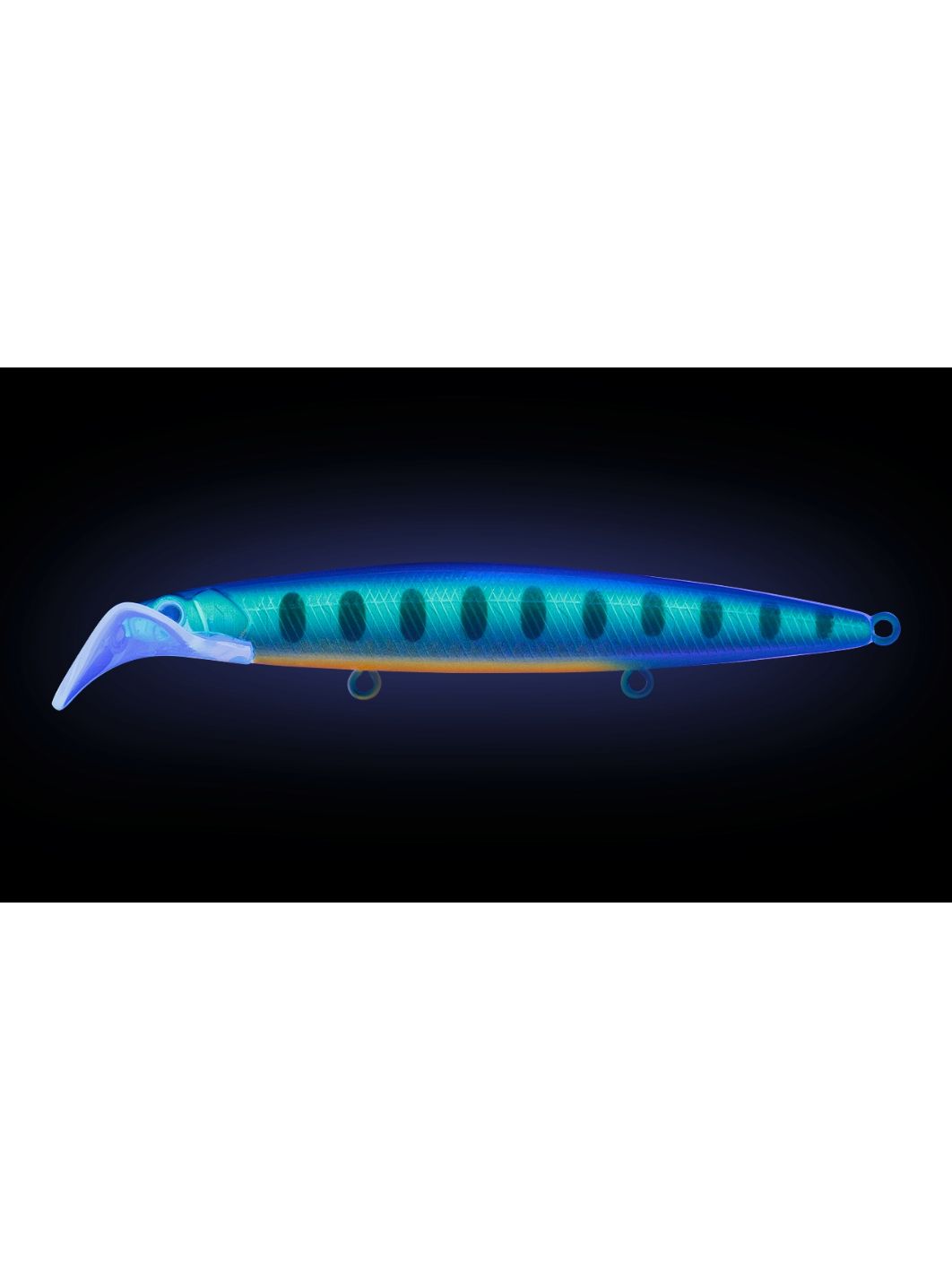 Воблер Минноу Strike Pro Scooter Minnow 110F,  110 мм,  11, 8 гр,  Загл. 1, 5м.-2, 5м.,  Плавающий,  цвет: A150-713 UV Blue Silver OB,  (EG-186F#A150-713)