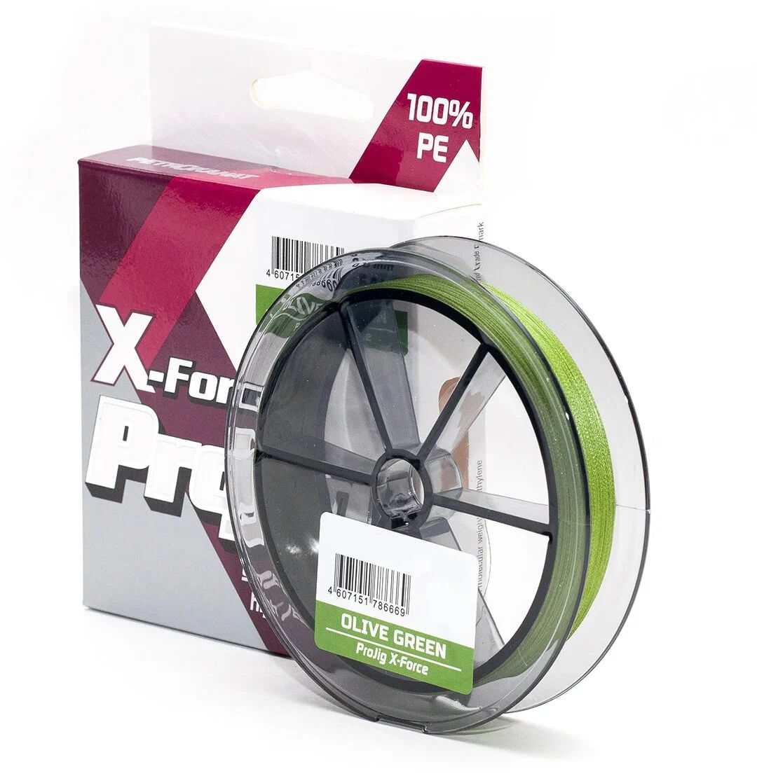 Шнур ProJig X-Force 0, 20мм 15, 0 кг 100м хаки