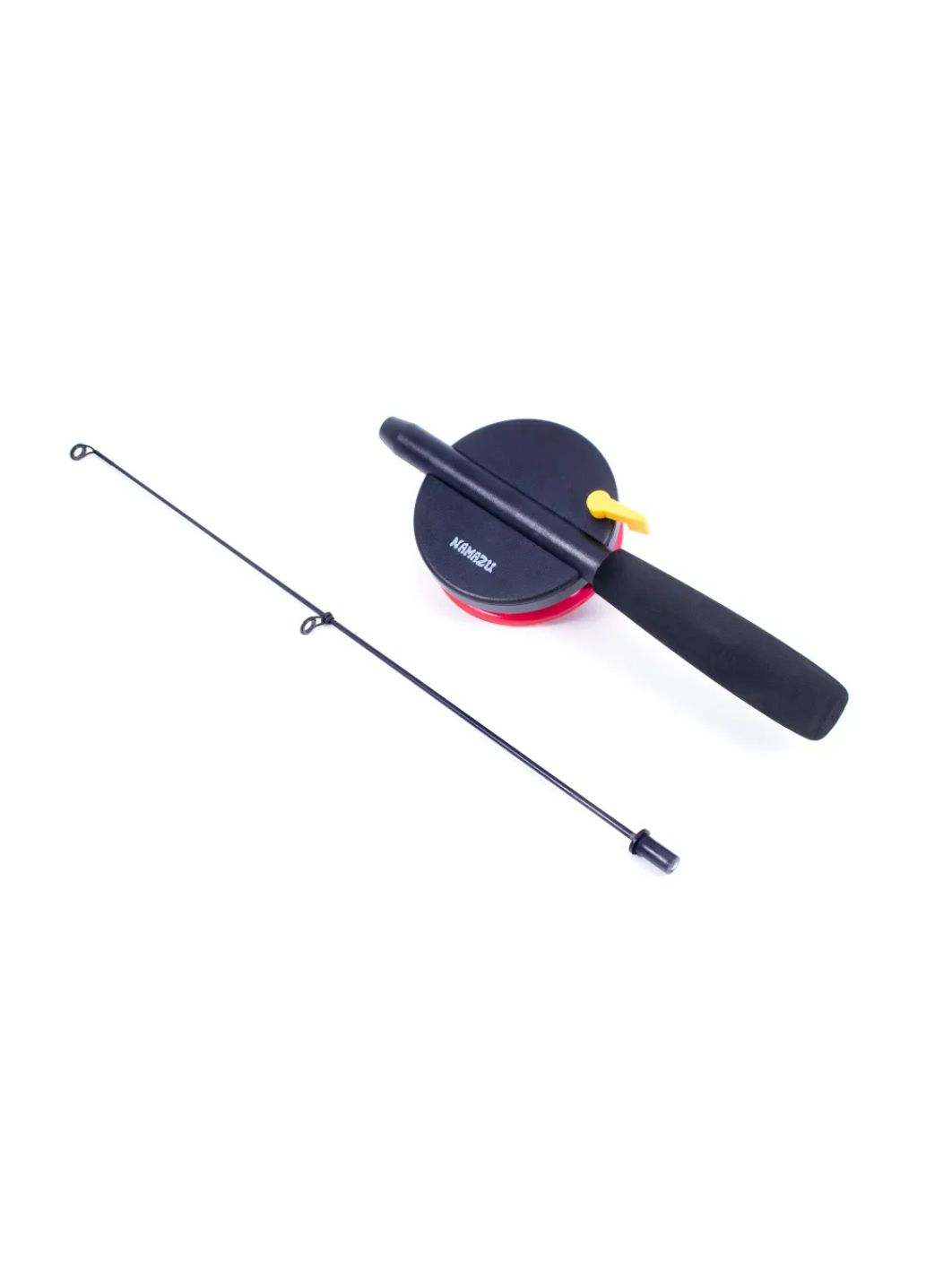 Удочка штекерная зимняя Namazu "Ice Perch Fishing",  L=60 см,  с катушкой d=90 мм,  стеклопластик