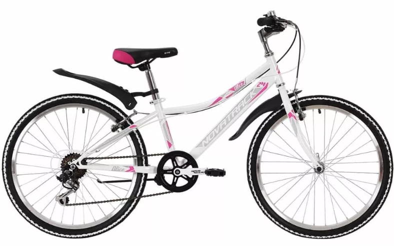 Велосипед колёса 20" подростковый NOVATRACK Alice, 6 скоростей, рама сталь (белый) (20SH6V.ALICE.WT9)