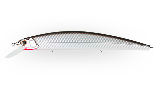 Воблер Минноу Strike Pro Montero 90SP,  90 мм,  8, 6 гр,  Загл. 0, 8м.-1, 2м.,  Нейтральный,  цвет: A53-EP Silver Smelt UV,  (EG-190A-SP#A53-EP)