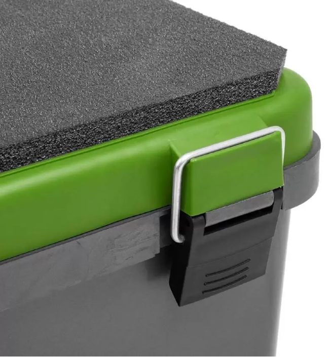 Ящик рыболовный зимний (19л) односекционный серый/салатовый Helios