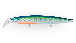 Воблер Минноу Strike Pro Scooter Minnow 110F,  110 мм,  11, 8 гр,  Загл. 1, 5м.-2, 5м.,  Плавающий,  цвет: 613-713,  (EG-186F#613-713)
