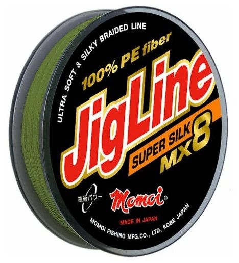 Шнур JigLine MX 8 Super Silk 0, 08 мм, 6, 2 кг, 100 м хаки