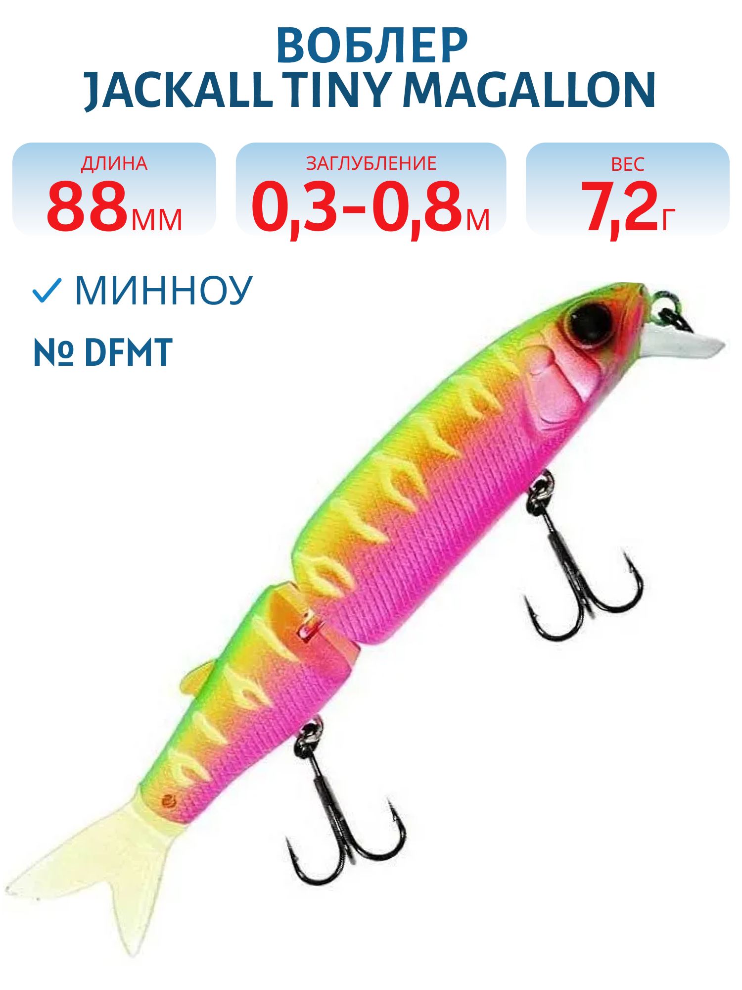 Воблер JACKALL Tiny Magallon (JKL-TMAGALL-DFMT)