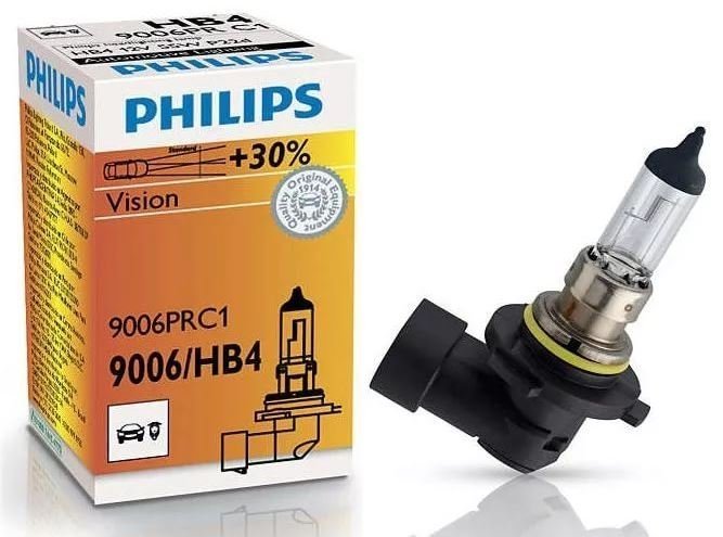 автолампа галогеновая нв4 12v-55 philips premium (1шт.)