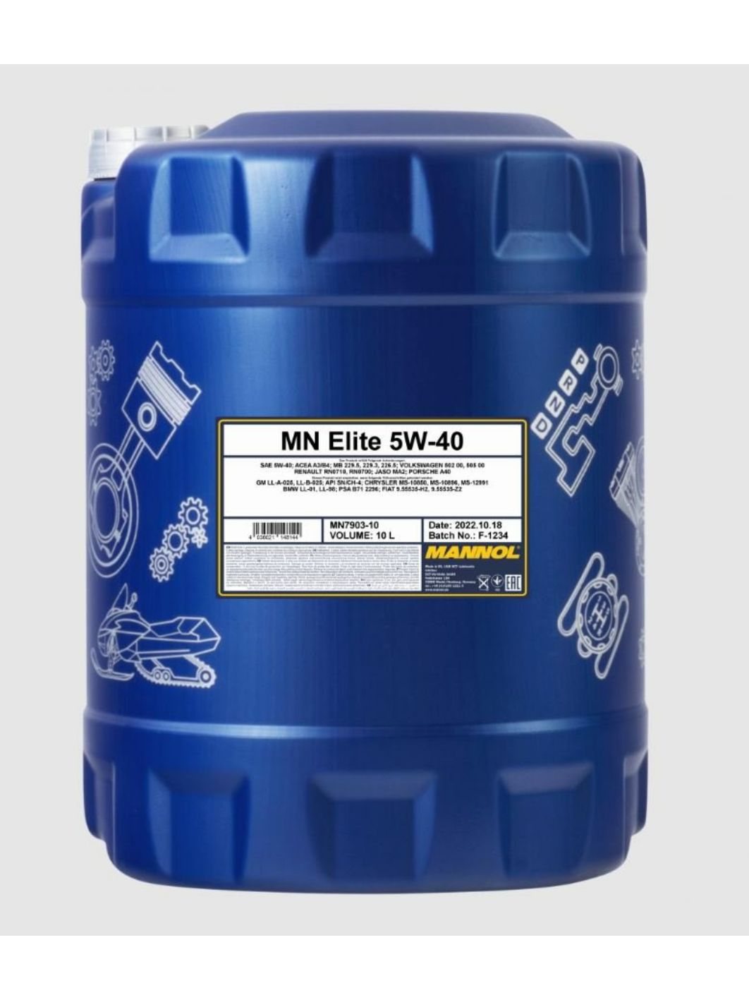 MANNOL Elite 5W40 7903 10л синтетическое моторное масло