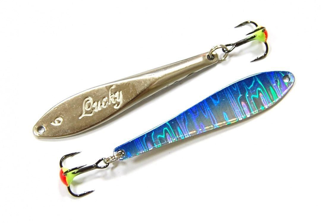 Блесна зимняя 3D Lucky FLU08011SIFI (колотый лед) 80 мм. 11 гр.