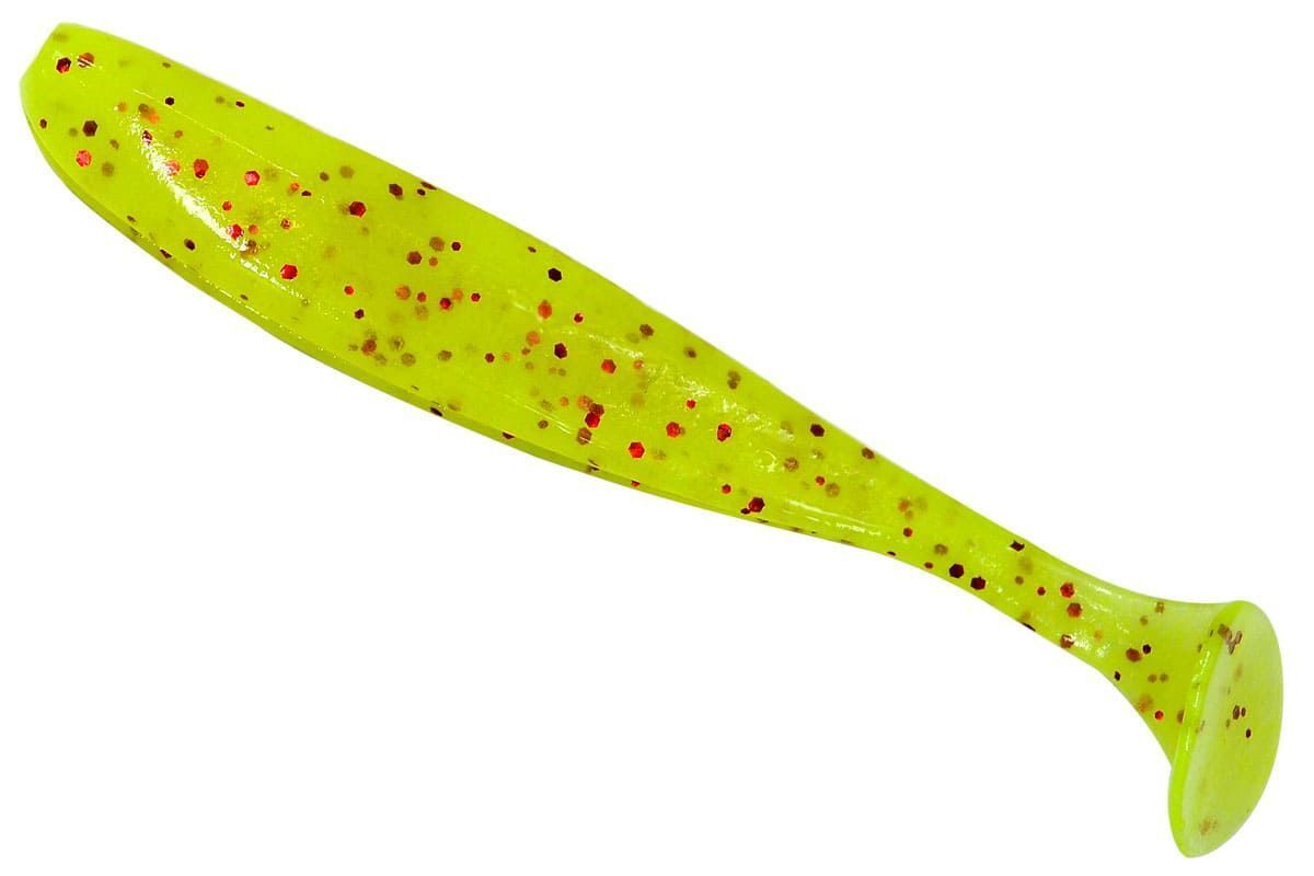 Приманка съедобная Keitech Easy Shiner 4" PAL #01 Chartreuse Red Flake