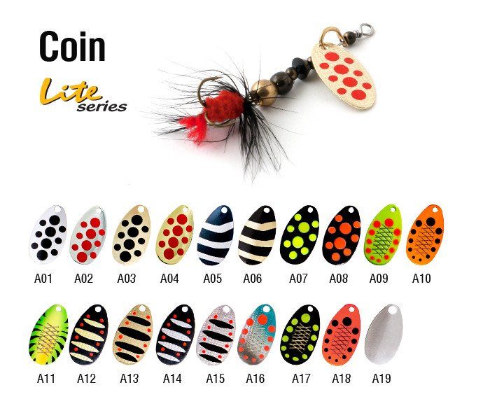 Блесна вращающаяся Akara Lite Series Coin 1 3, 0 гр. A09