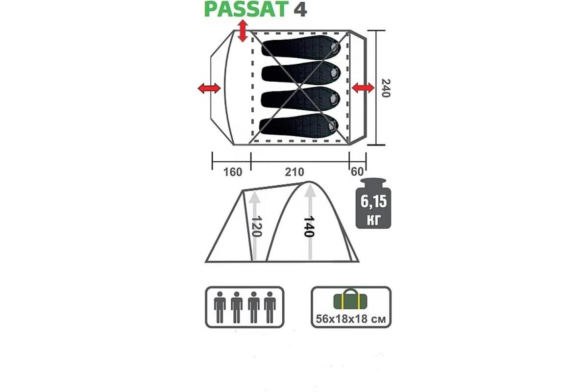 Палатка PASSAT-4 Helios