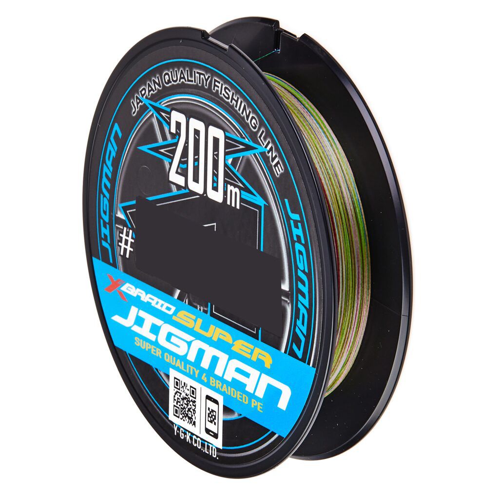 Шнур YGK X-Braid Super Jigman X4 200м Multicolor #2.0,  0.235мм,  30lb,  13.5кг
