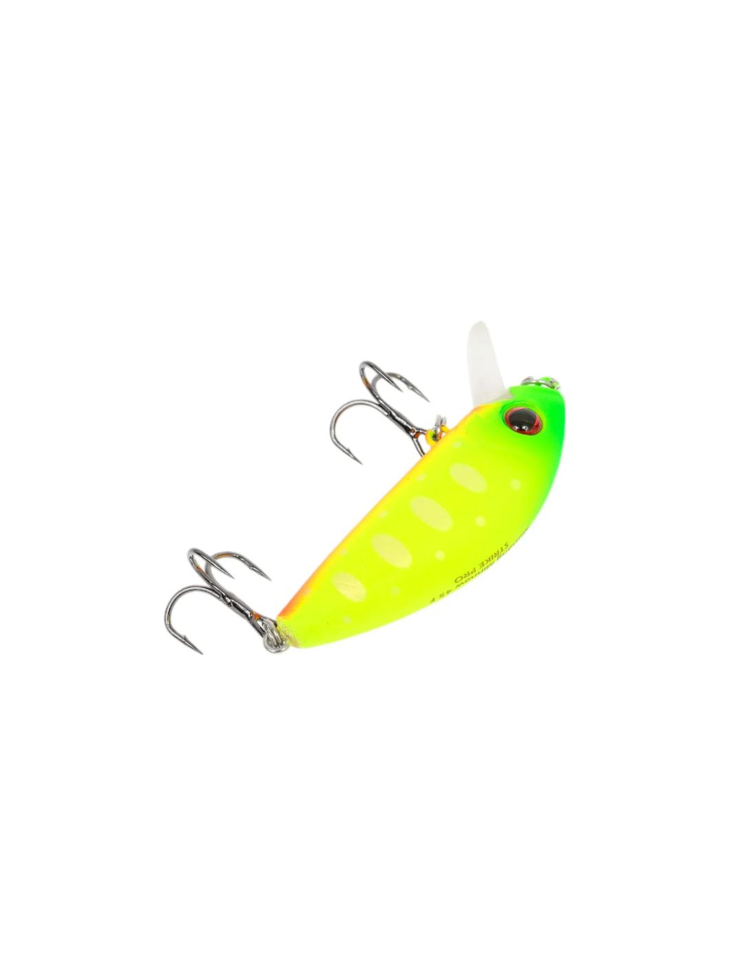 Воблер Минноу Strike Pro Mustang Minnow 45, 45 мм, 4,5 гр, Загл. 0,2м.-0,5м., Плавающий, цвет: A178S Lemon Mat Tiger, (MG-002F#A178S)