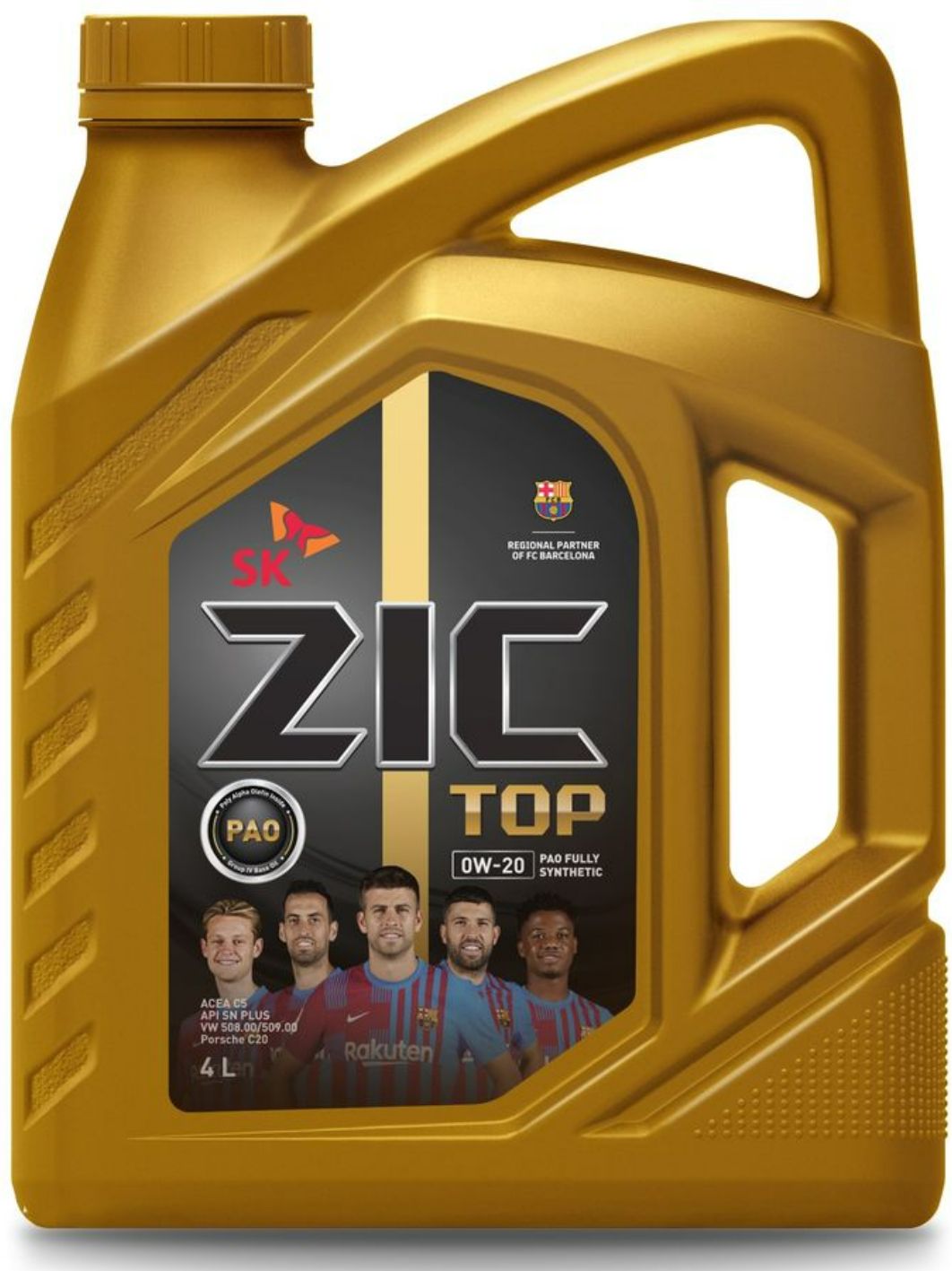 ZIC TOP 0W20 4L синтетическое моторное масло