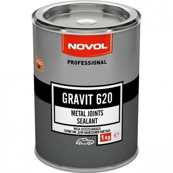 Герметик кузовной GRAVIT 620 Novol черный (1кг) п/кисть 33109