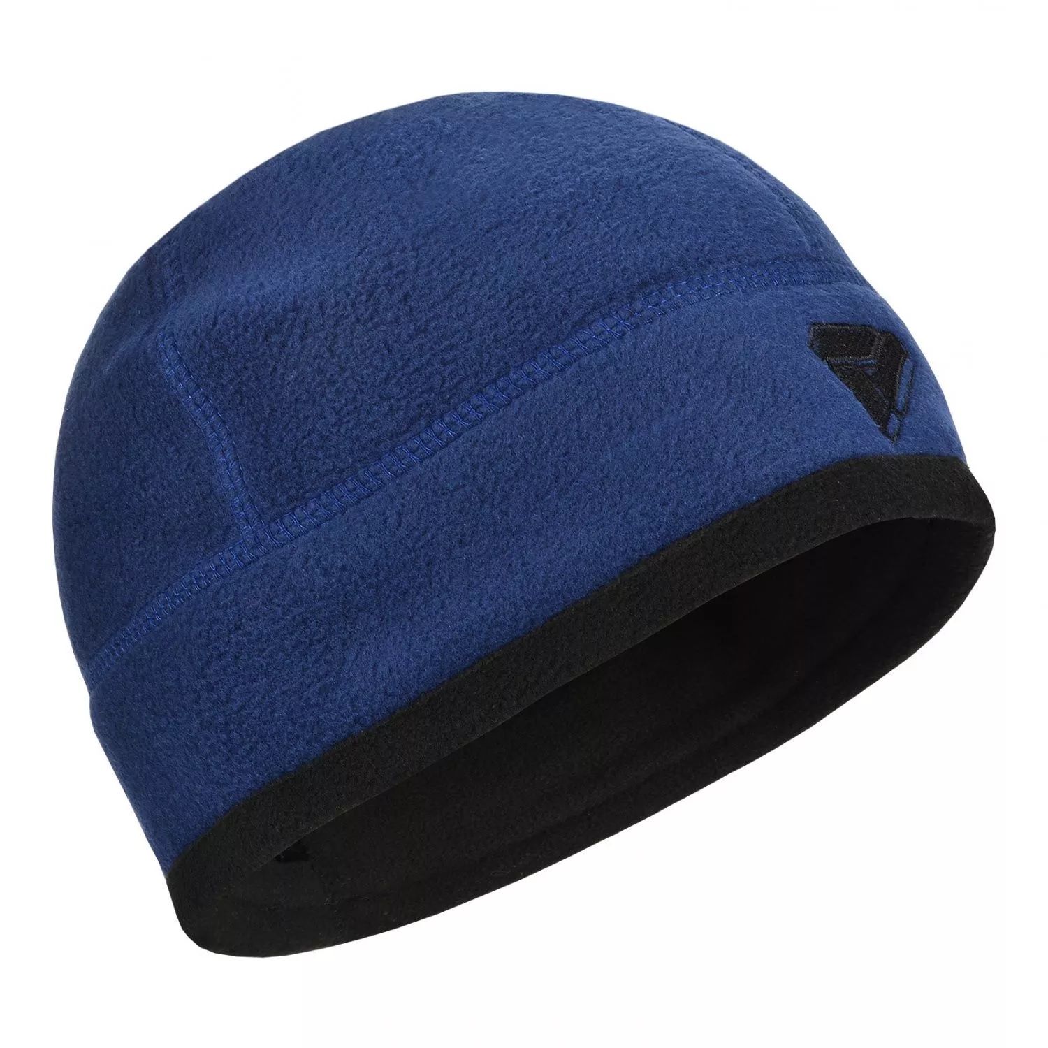 Шапка мужская демисезонная -280,  флис,  синий (вышивка черная) (61-62) м