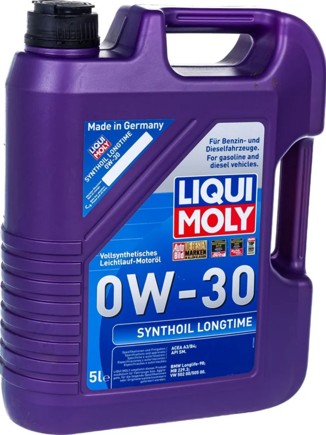 LIQUI MOLY "Synthoil Longtime" 0W30 5L синтетическое моторное масло 1172/8977