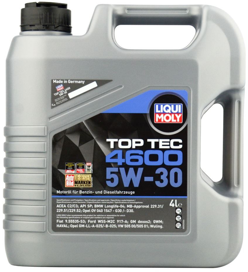 LIQUI MOLY "Top Tec 4600" 5W30 4L синтетическое моторное масло 3763
