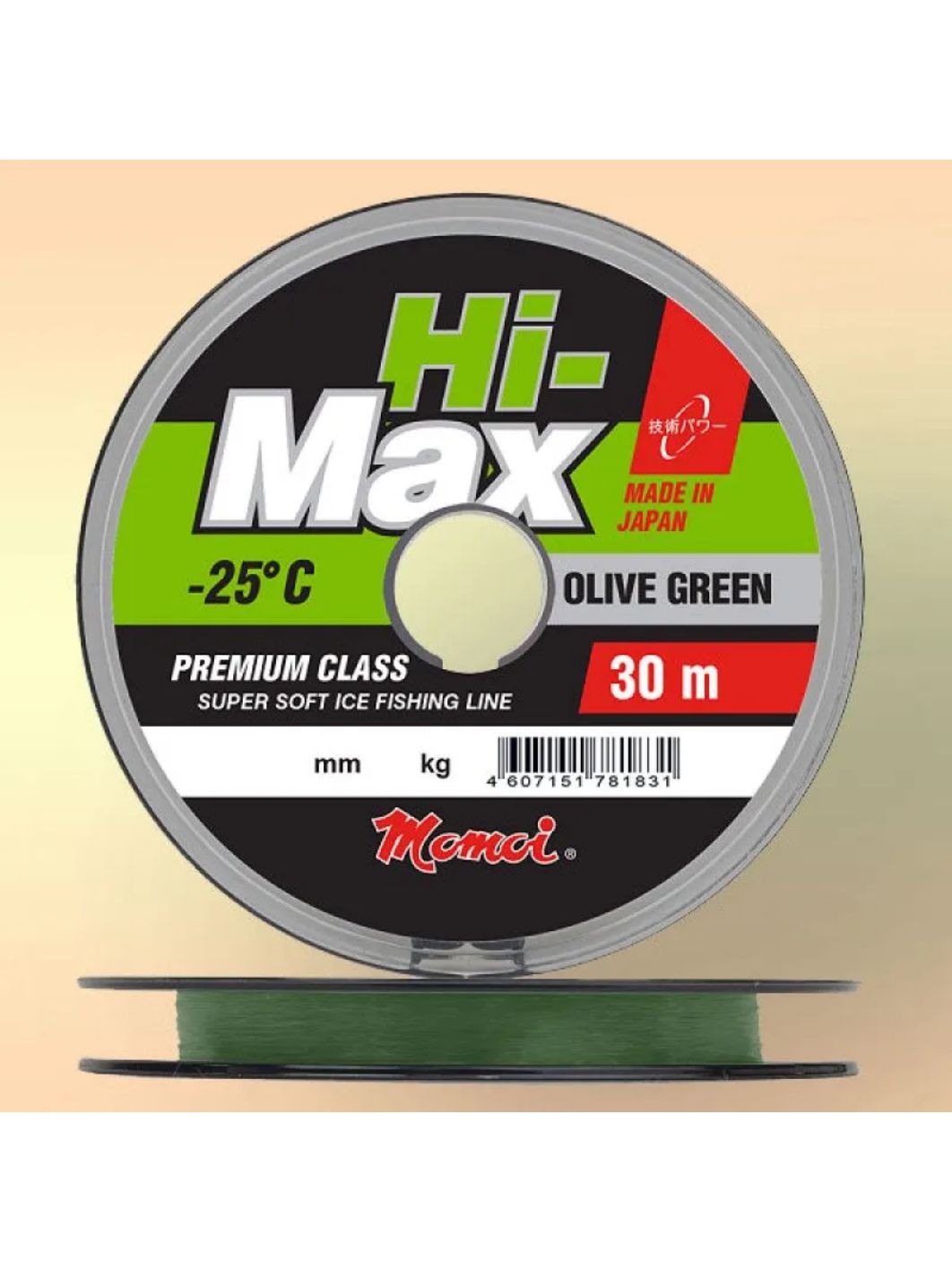 Леска зимняя Hi-Max Olive Green 0, 16 мм, 2, 9 кг, 30 м (шт.)