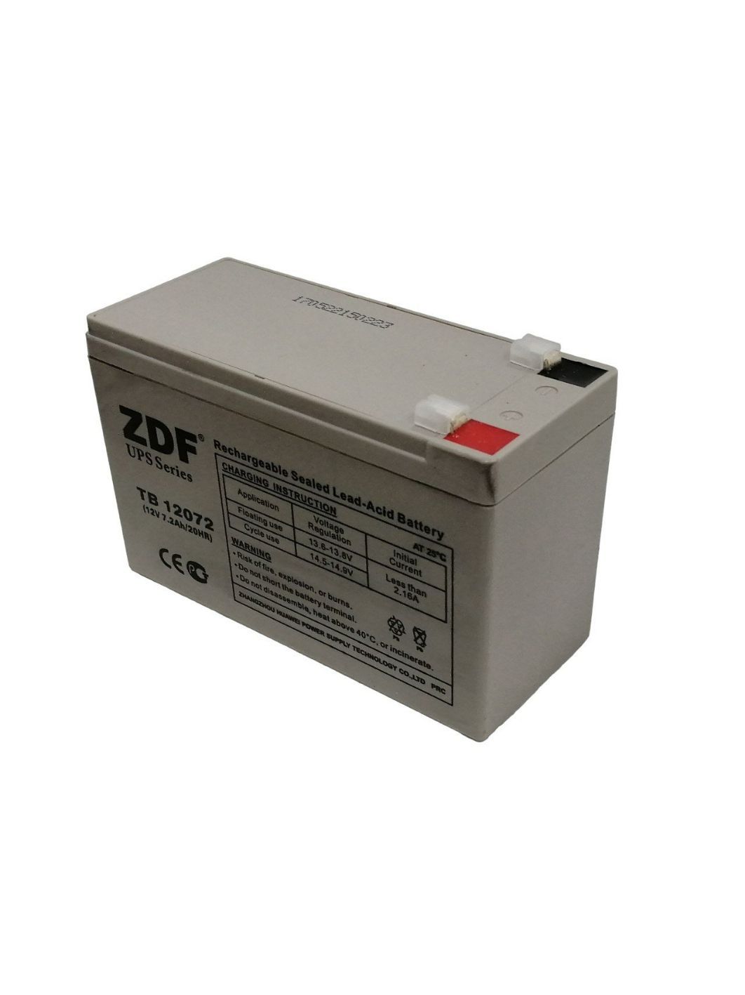 Аккумулятор ZDF TB 12072 AGM 151*65*100 Тяговый