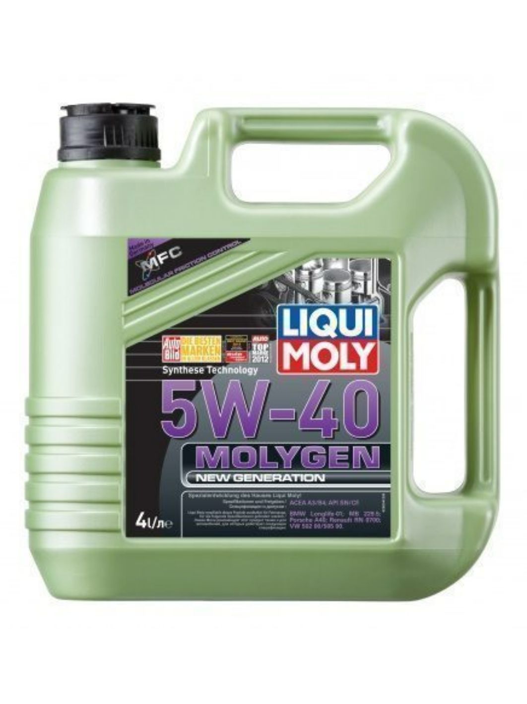LIQUI MOLY "Molygen New Generation" 5W40 4L синтетическое моторное масло 9054/8578